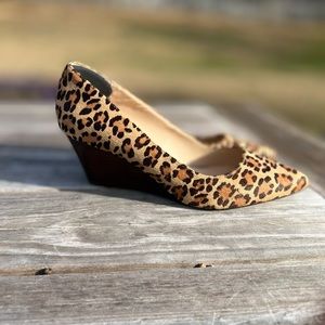 Sole Society Animal Print Wedges, size 10